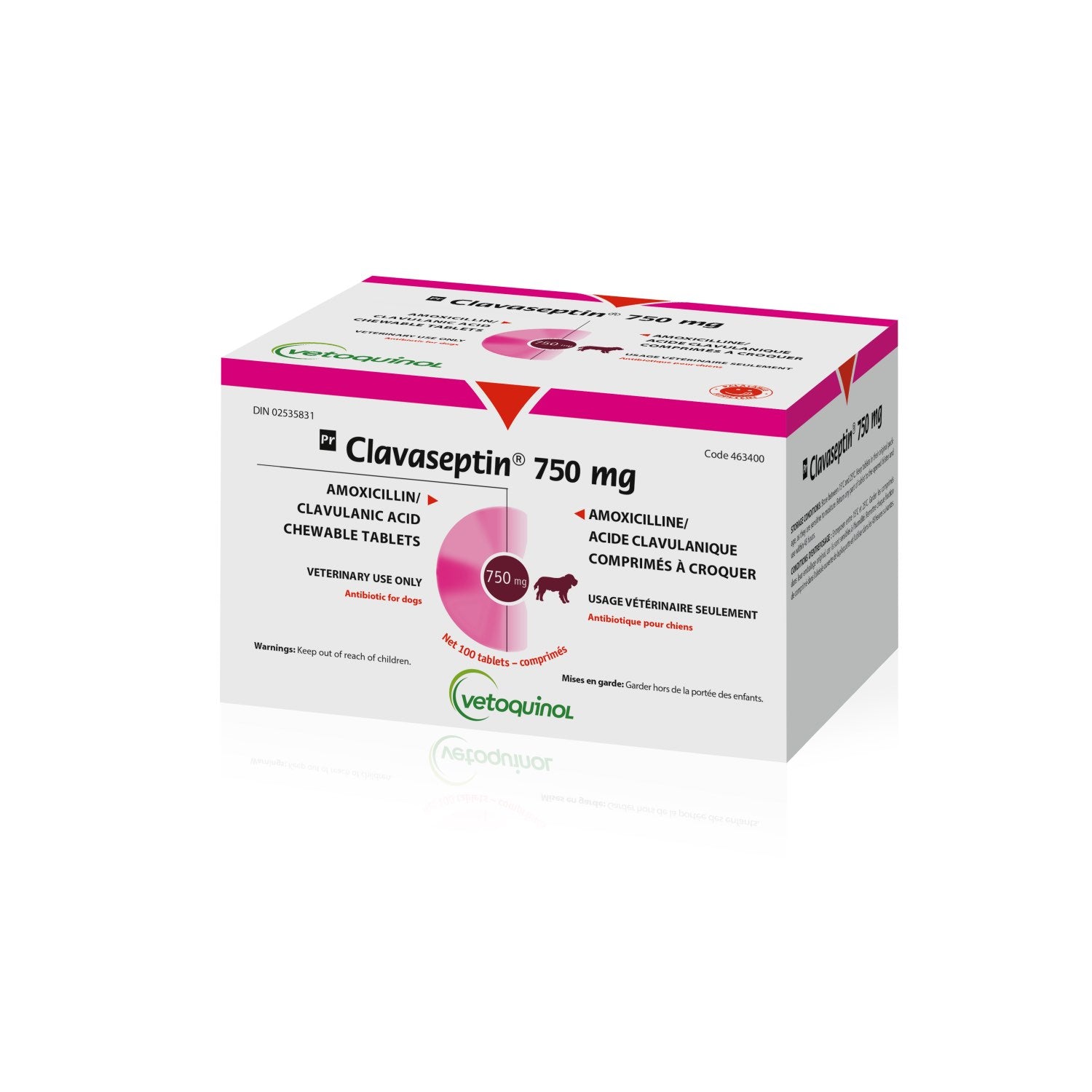 Clavaseptin chewable tablet for dogs 750 mg 100 Tab