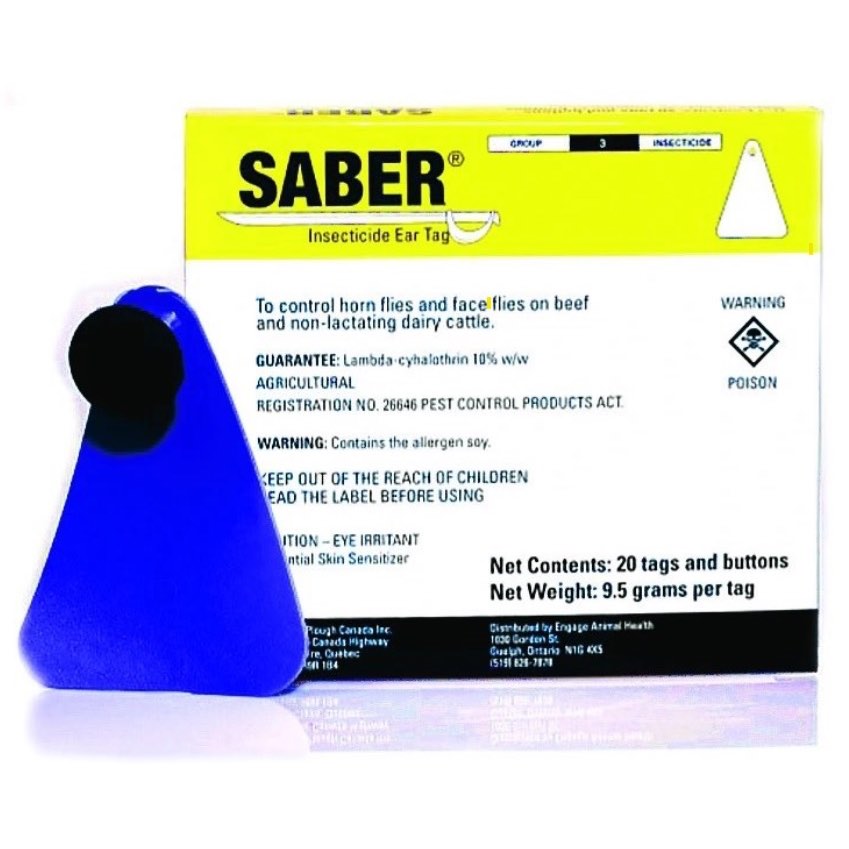 Insecticide fly tag Saber 20 /Pack 10 %