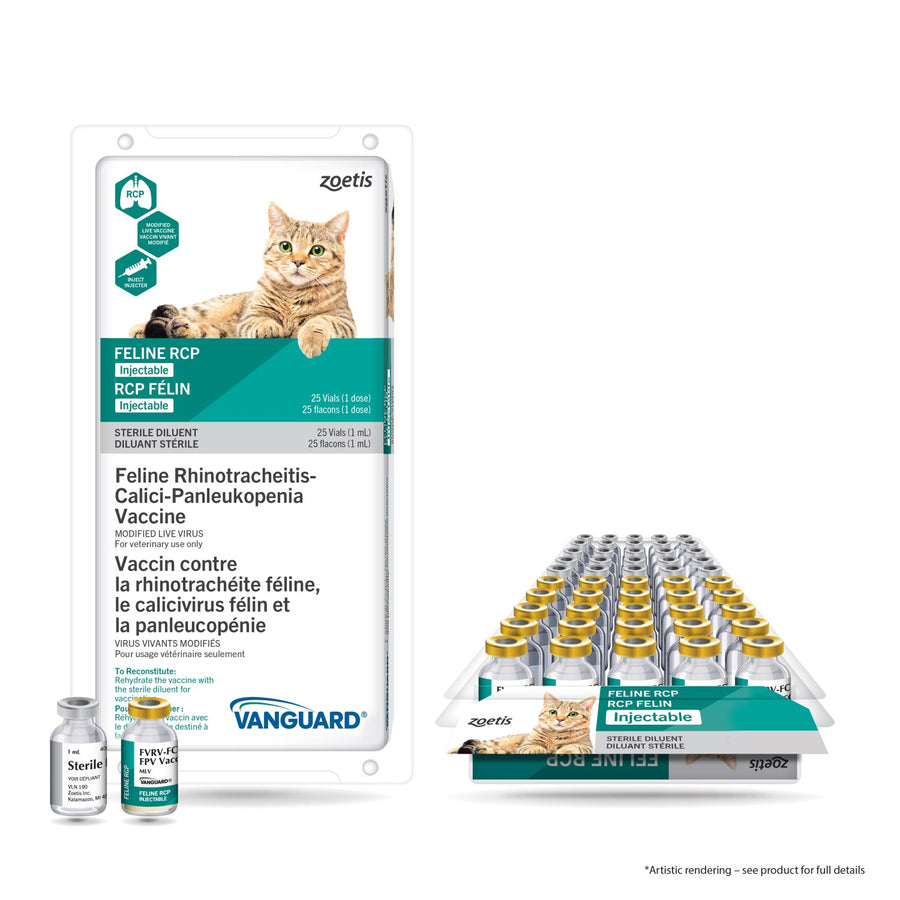 Vanguard feline RCP injectable (with diluent) 1 ml/Dose 25 x 1 ml
