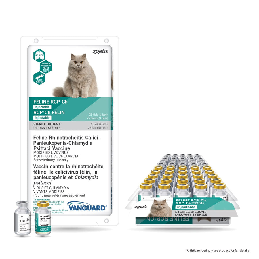 Vanguard Feline RCP+Ch Inj. (with diluent) 1 ml/Dose 25 x 1 ml