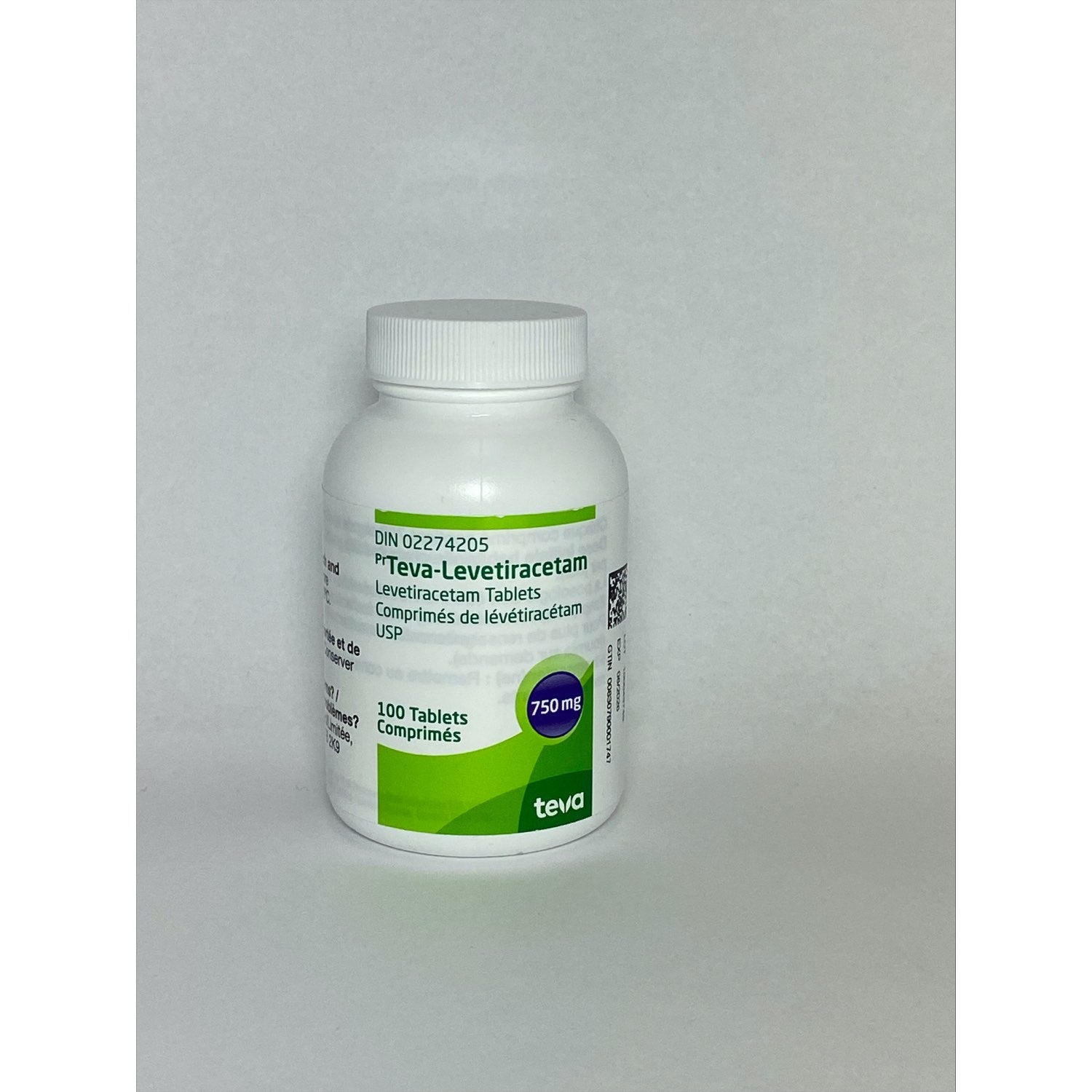 Teva-Levetiracetam tablet 750 mg 100 Tab