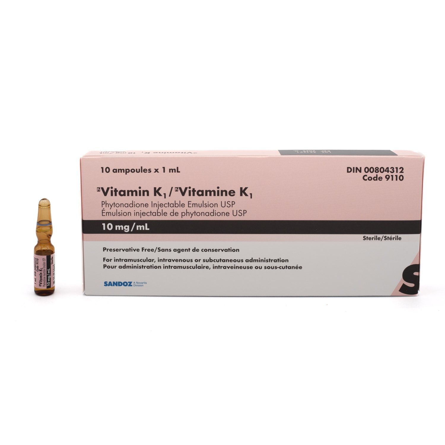 Vitamine K1 injection 10 mg/ml 10 x 1 ml