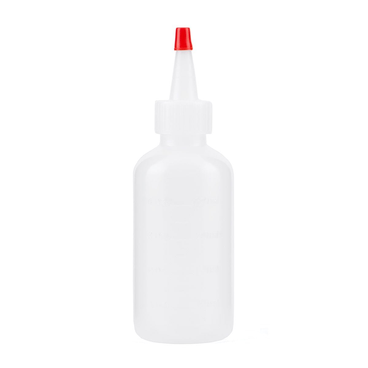 Bottle plastic Boston round with cone top Opaque 25 /Pack