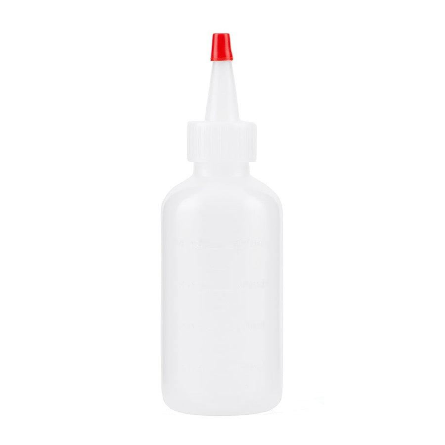 Bottle plastic Boston round with cone top Opaque 25 /Pack