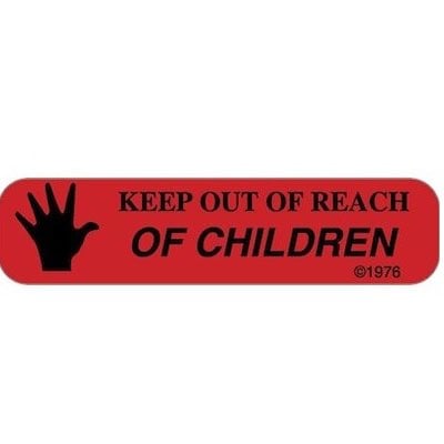 English labels Keep out of reach of children 2 x 500 /Pack