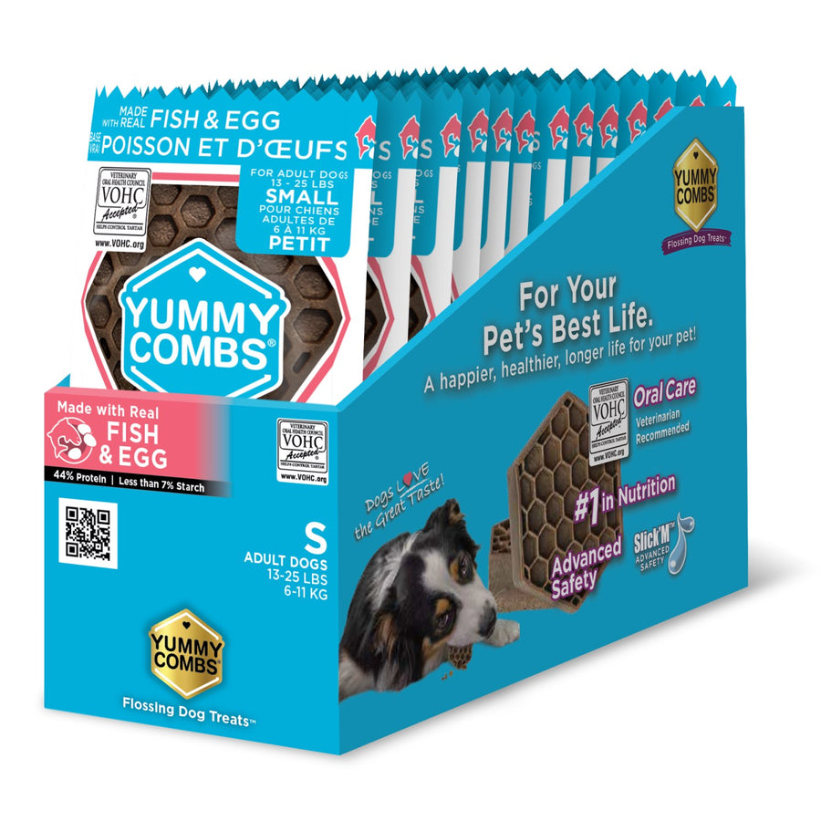 Yummy Combs dental treats for small dogs (trial sizes) Fish and egg 10 Trial sizes