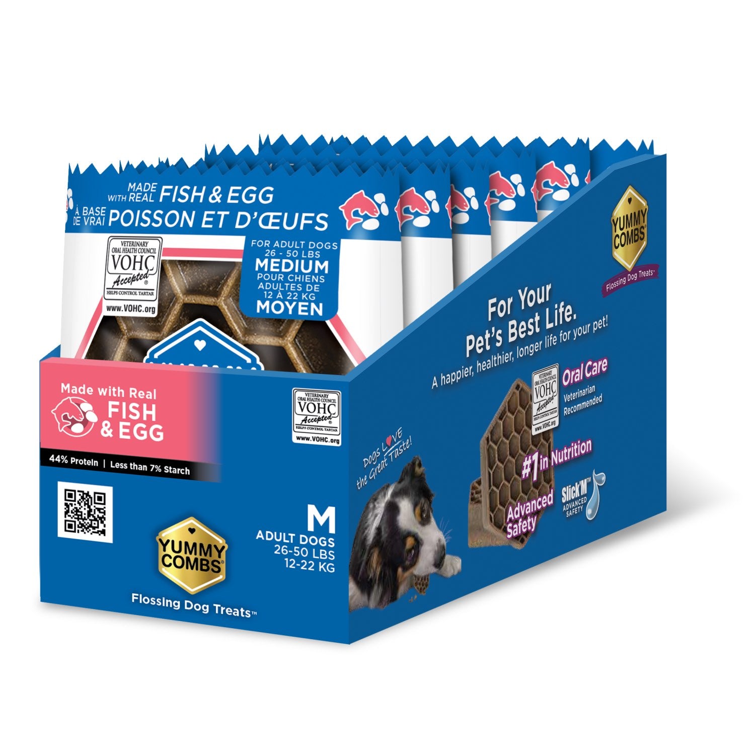 Yummy Combs dental treats for medium dogs (trial sizes) Fish and egg 6 Trial sizes