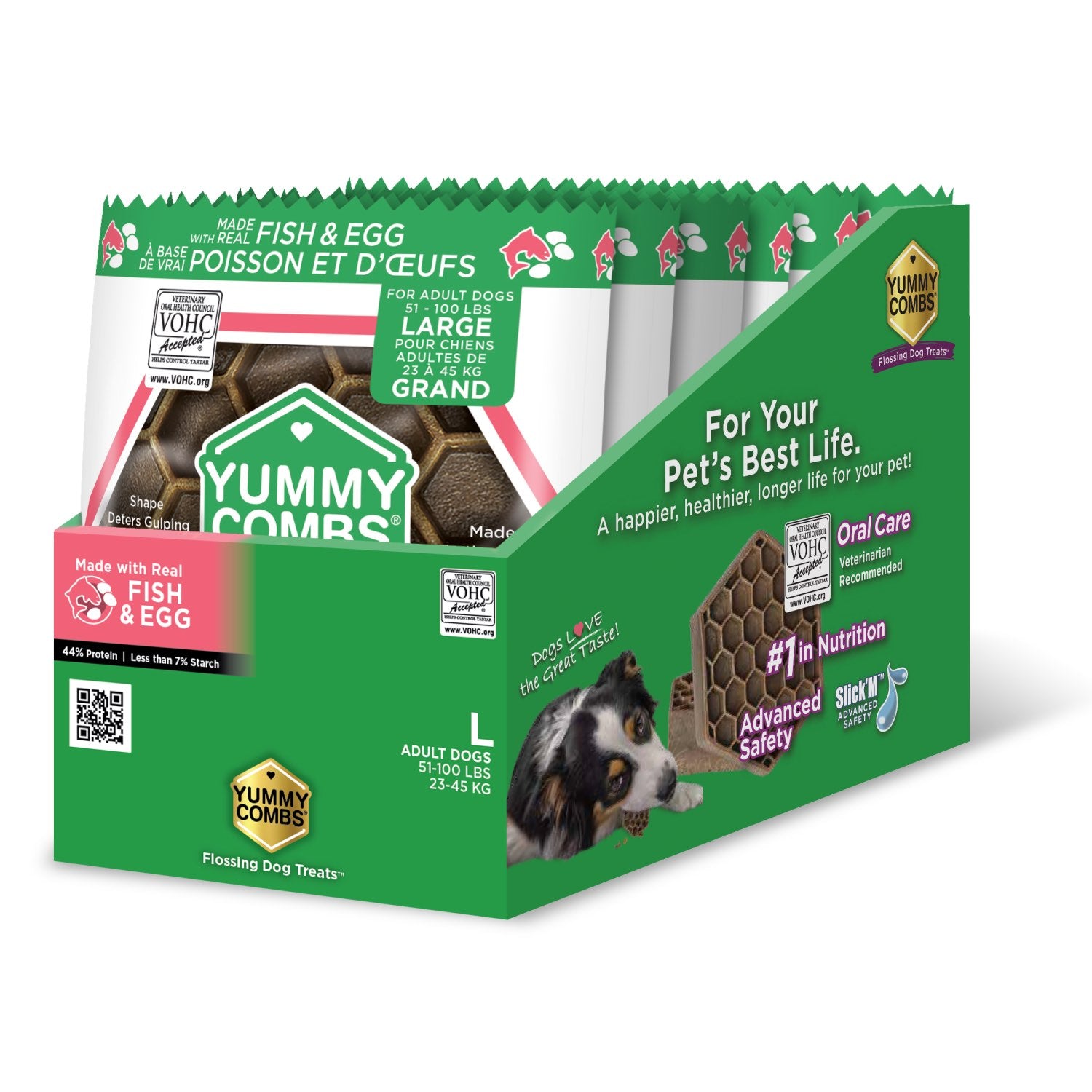 Yummy Combs dental treats for large dogs (trial sizes) Fish and egg 6 Trial sizes