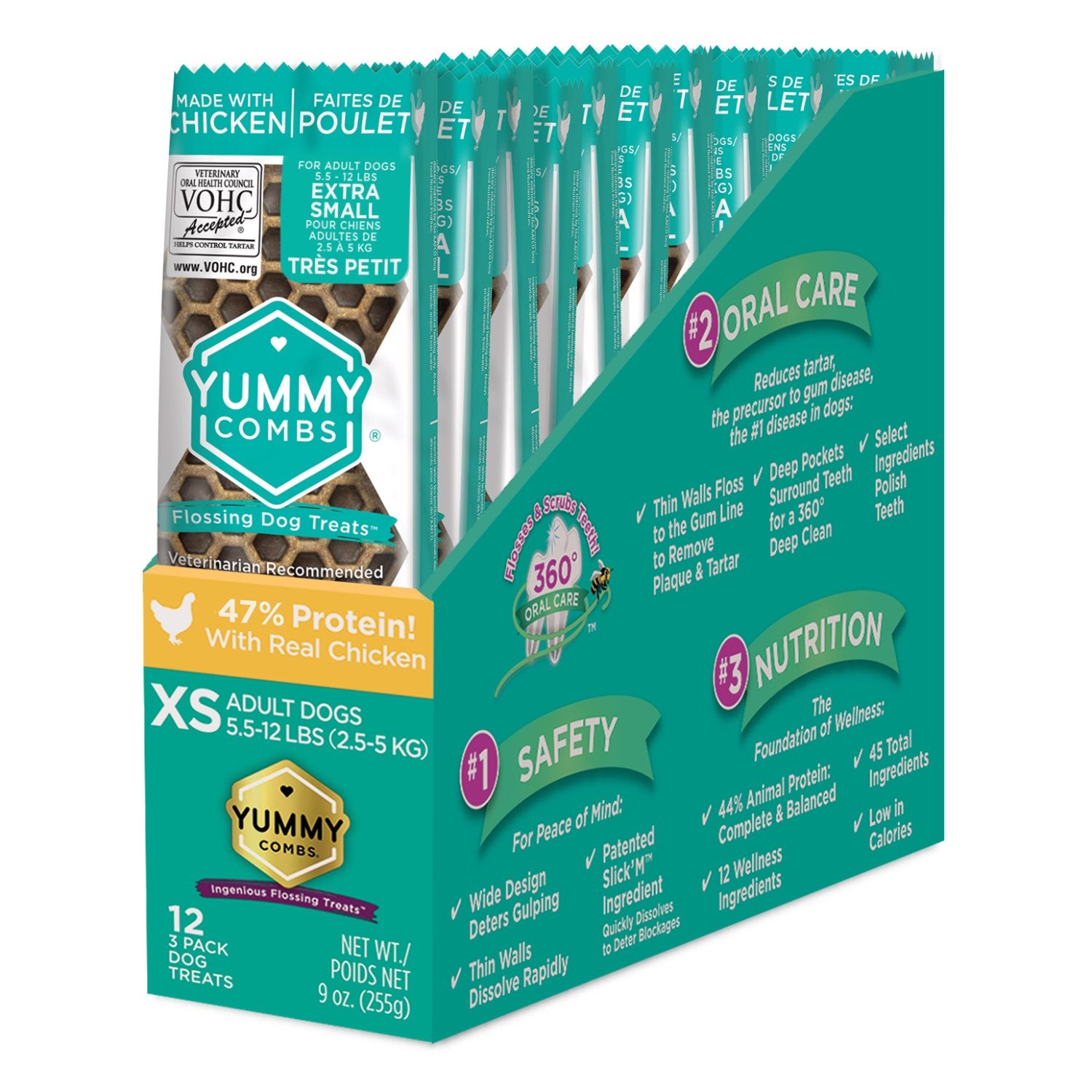 Yummy Combs dental treats for xsmall dogs (trial sizes) Chicken 12 Trial sizes