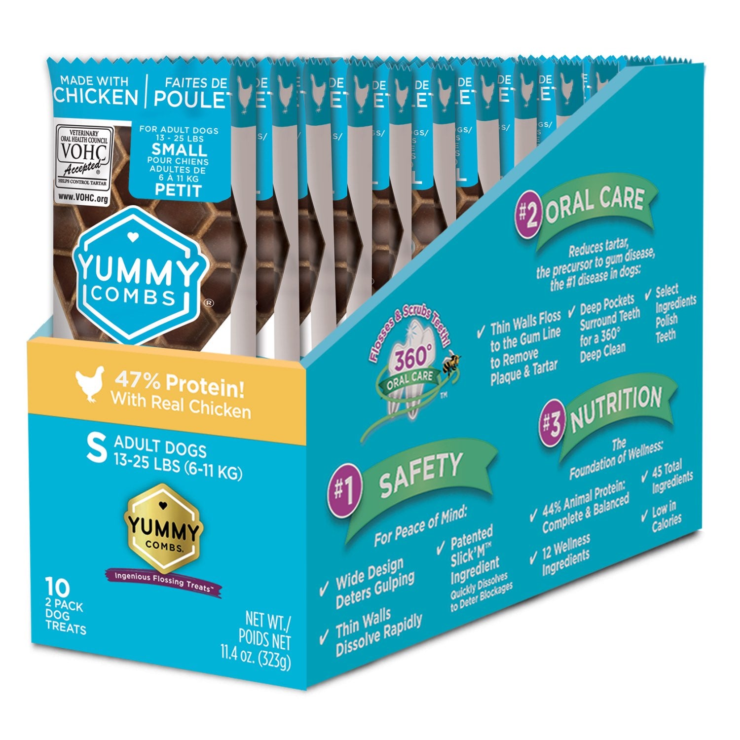 Yummy Combs dental treats for small dogs (trial sizes) Chicken 10 Trial sizes
