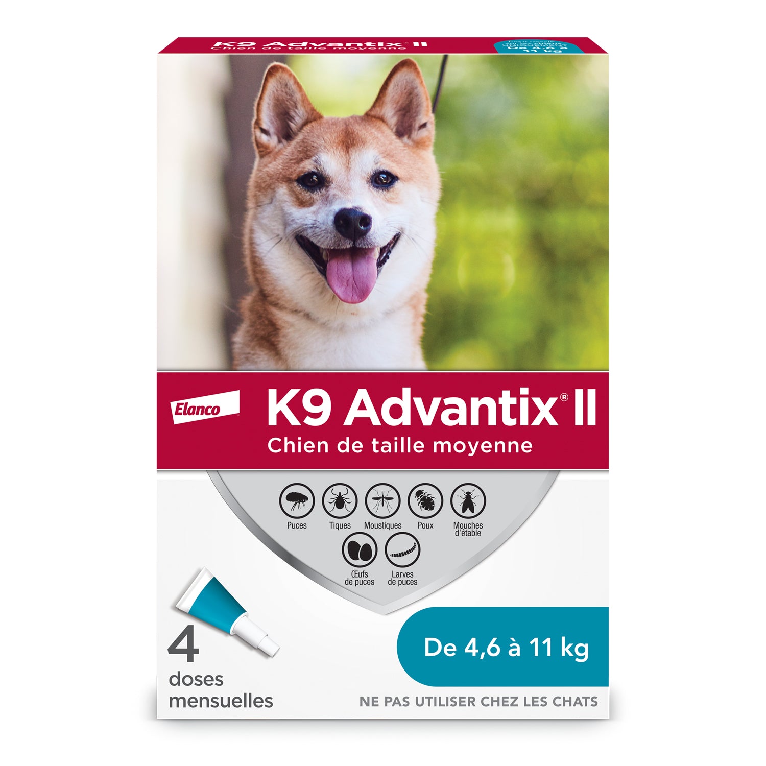 K9 Advantix II for dogs Aqua 4.6 - 11 kg 4 x 1 ml