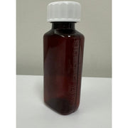Plastic bottle graduated with safety cap Amber 25 x 500 ml