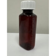 Plastic bottle graduated with safety cap Amber