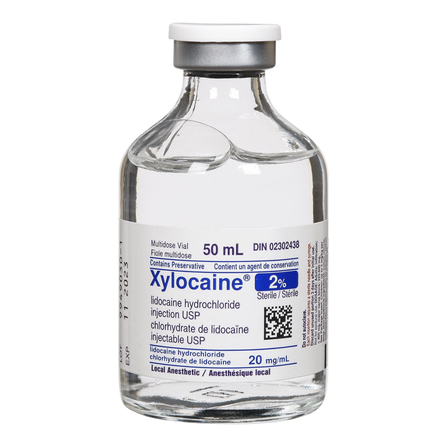 Xylocaine (lidocaïne) injection multidose 2 % 50 ml