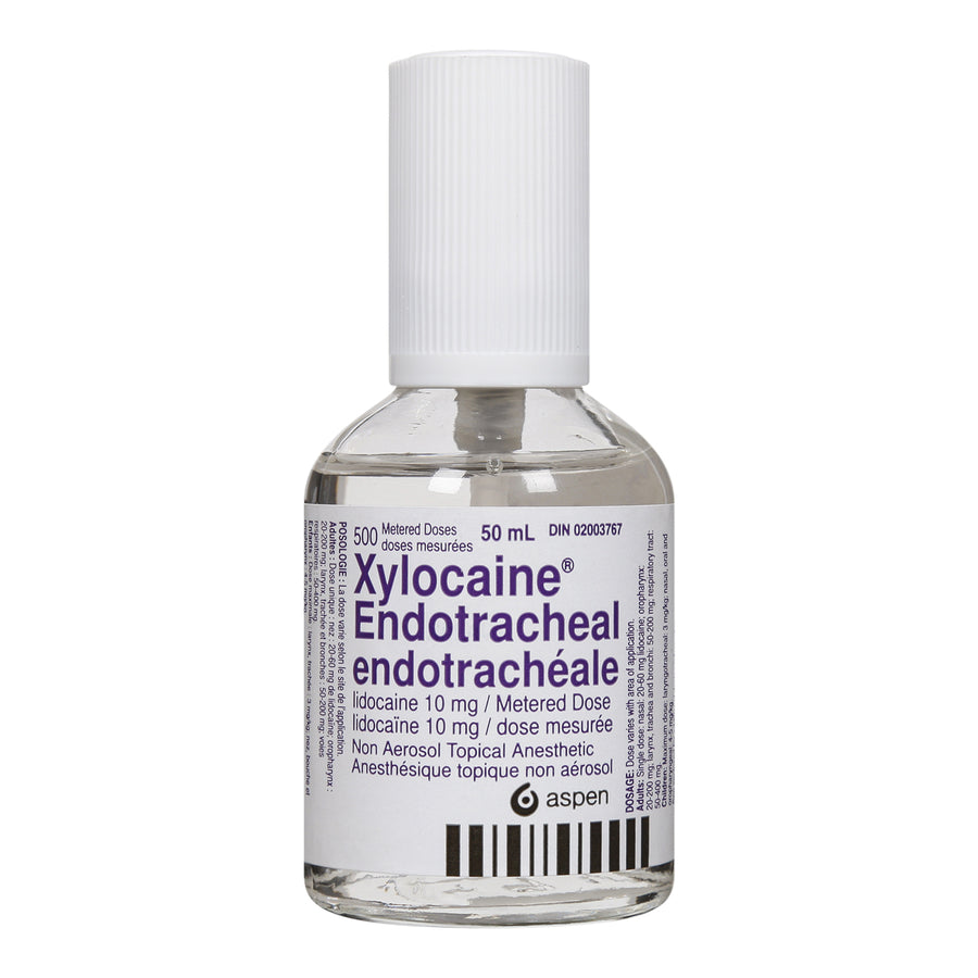 Xylocaine (lidocaïne) endotracheal spray 10 mg 50 ml