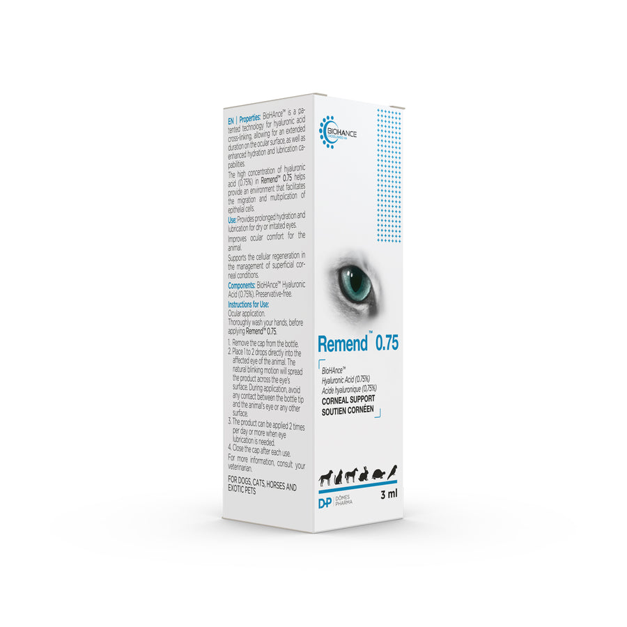 Remend 0.75 corneal support 3 ml 0.75 %