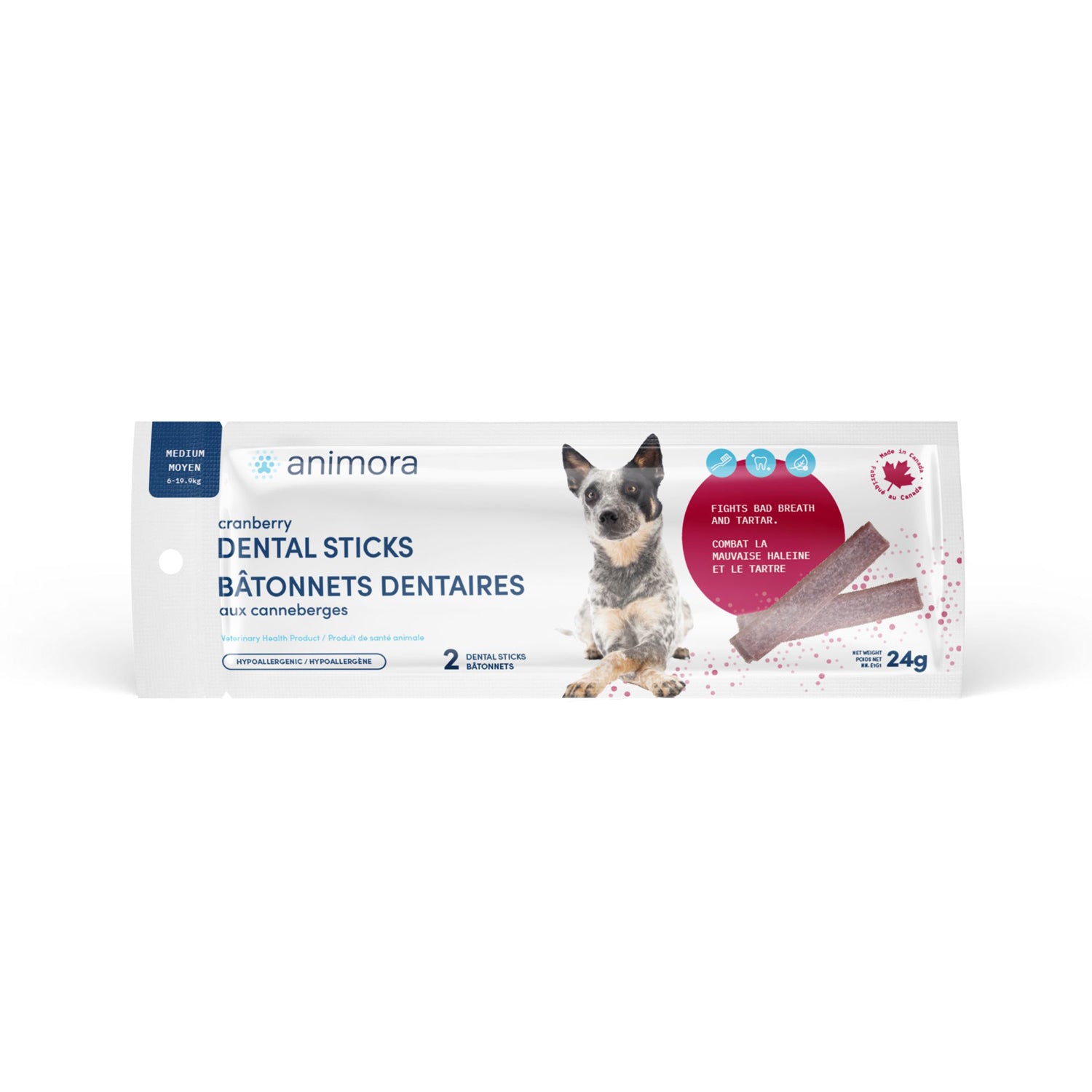 Dental sticks for medium dogs Cranberry 2 /Pack