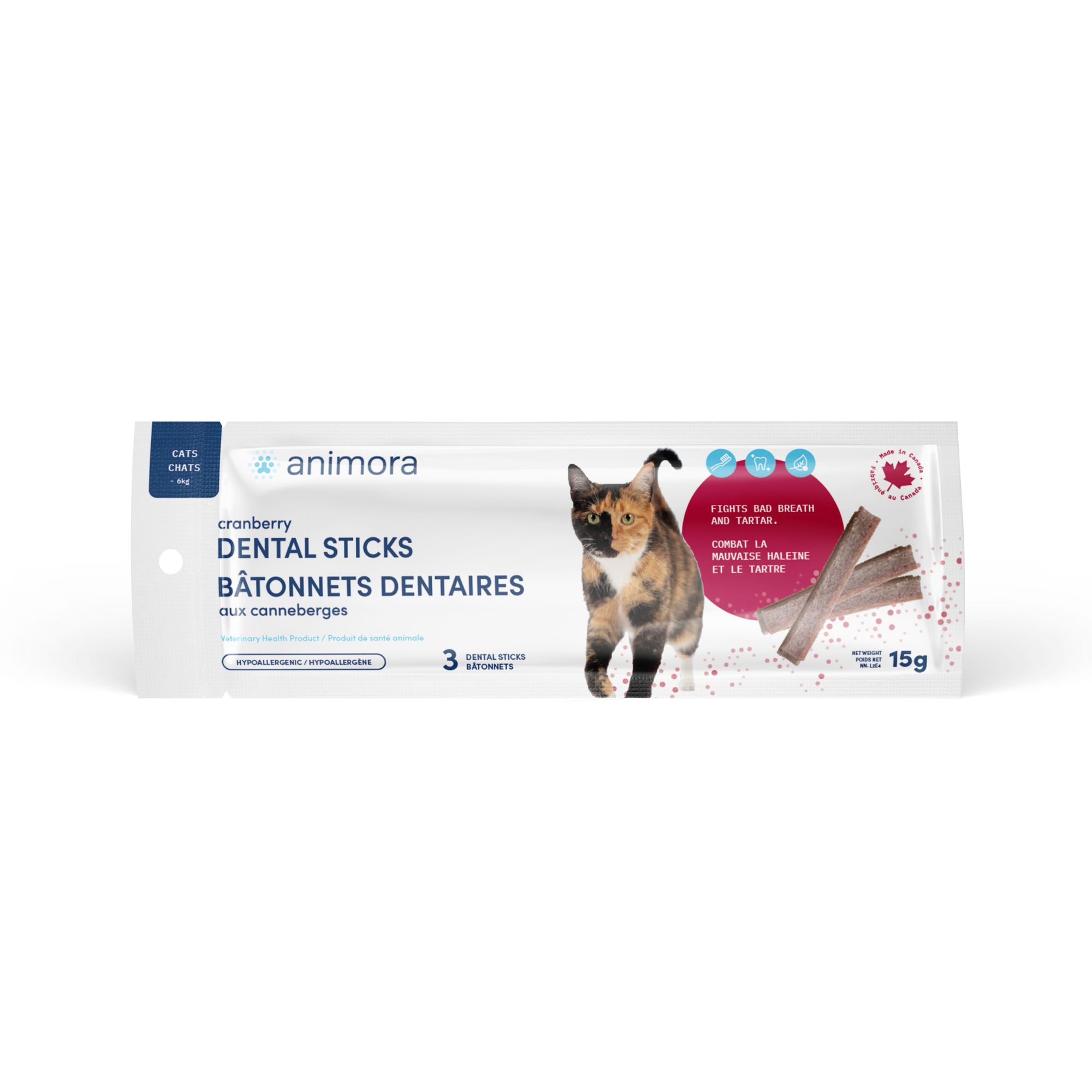 Dental sticks for cats Cranberry 3 /Pack