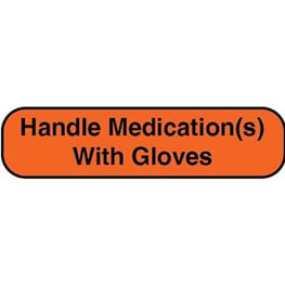 English labels Handle Medication(s) With Gloves 2 x 500 /Pack