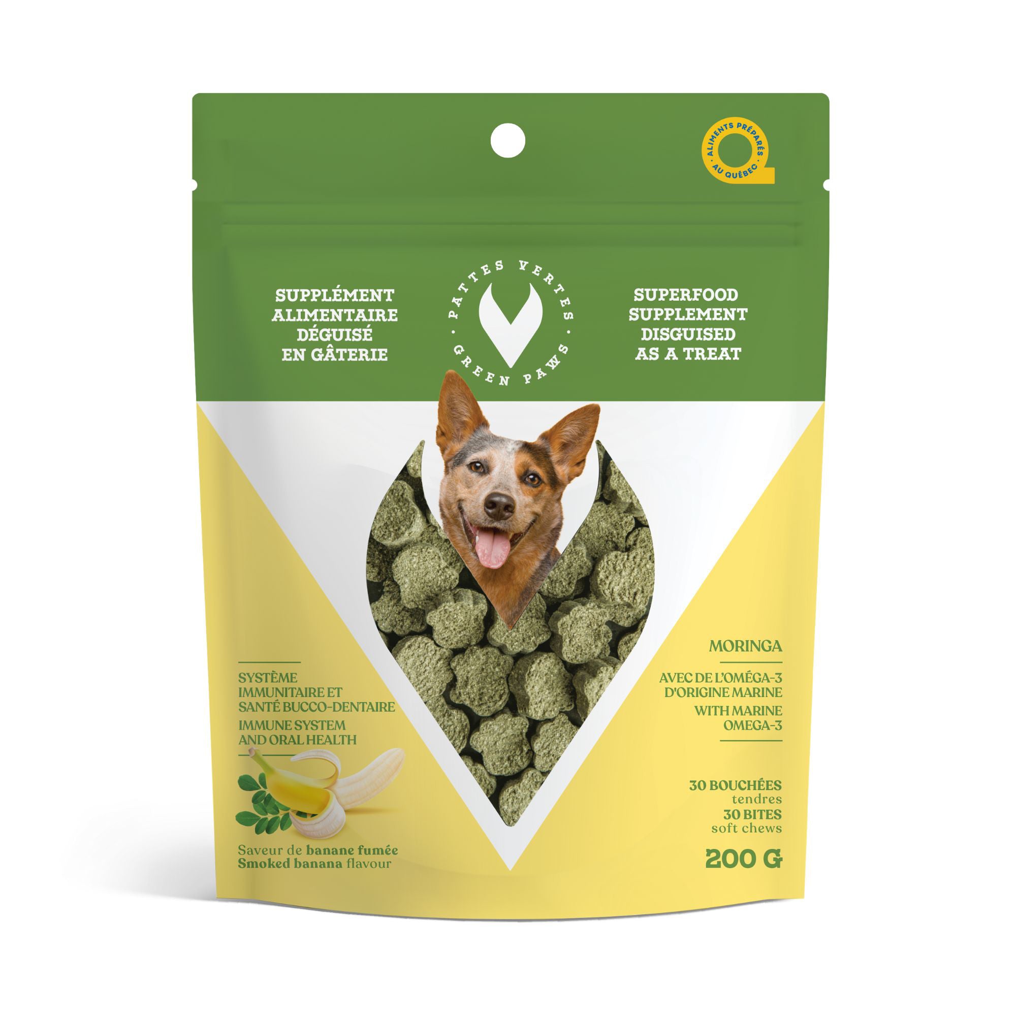Supplement disguised as treats omega 3 for dogs Smoked banana 200 g