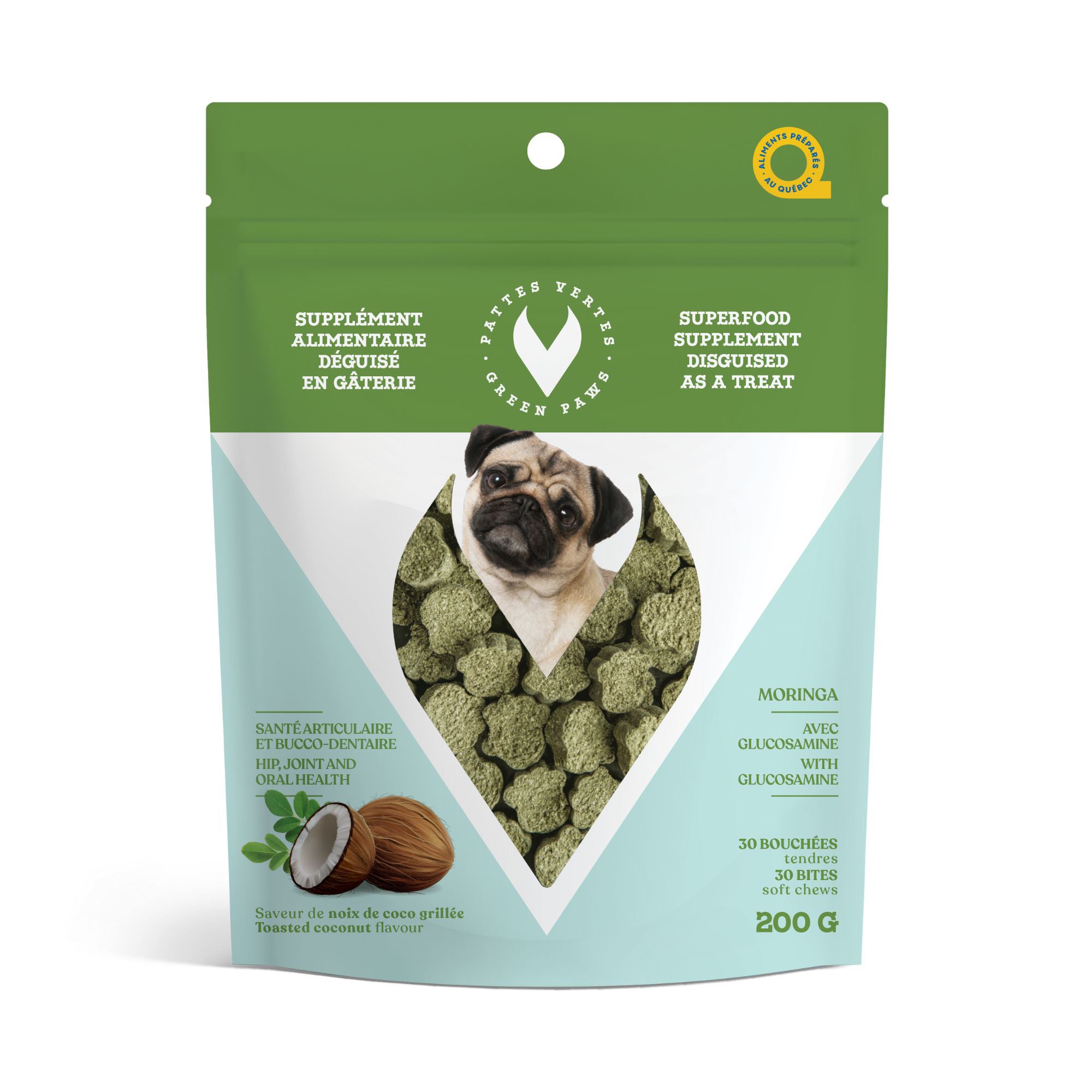 Supplement disguised as treats glucosamine for dogs Toasted coconut 200 g