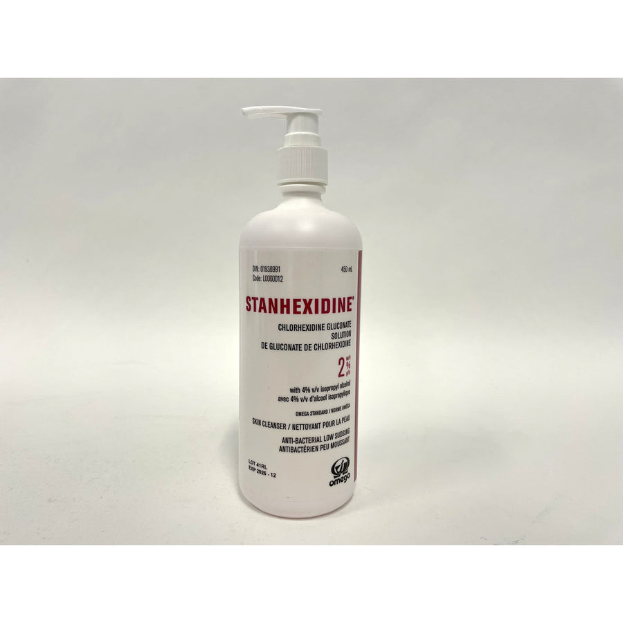 Stanhexidine low-foaming skin cleansing solution 2 % 450 ml