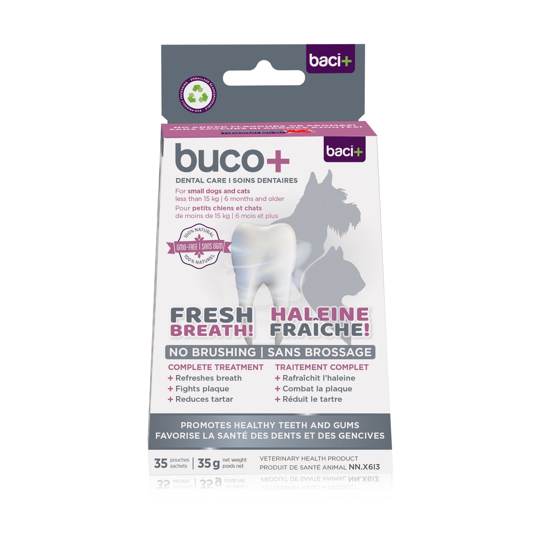 Buco+ powder for cats and dogs less than 15 kg Flavourless 35 x 1 g