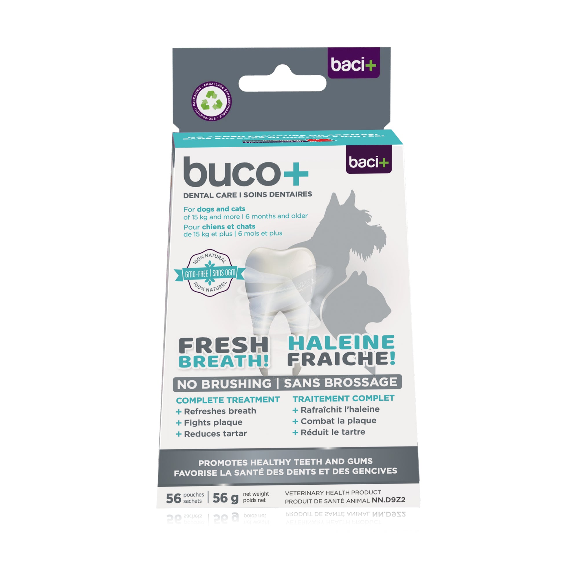 Buco+ powder for cats and dogs over 15 kg Flavourless 56 x 1 g