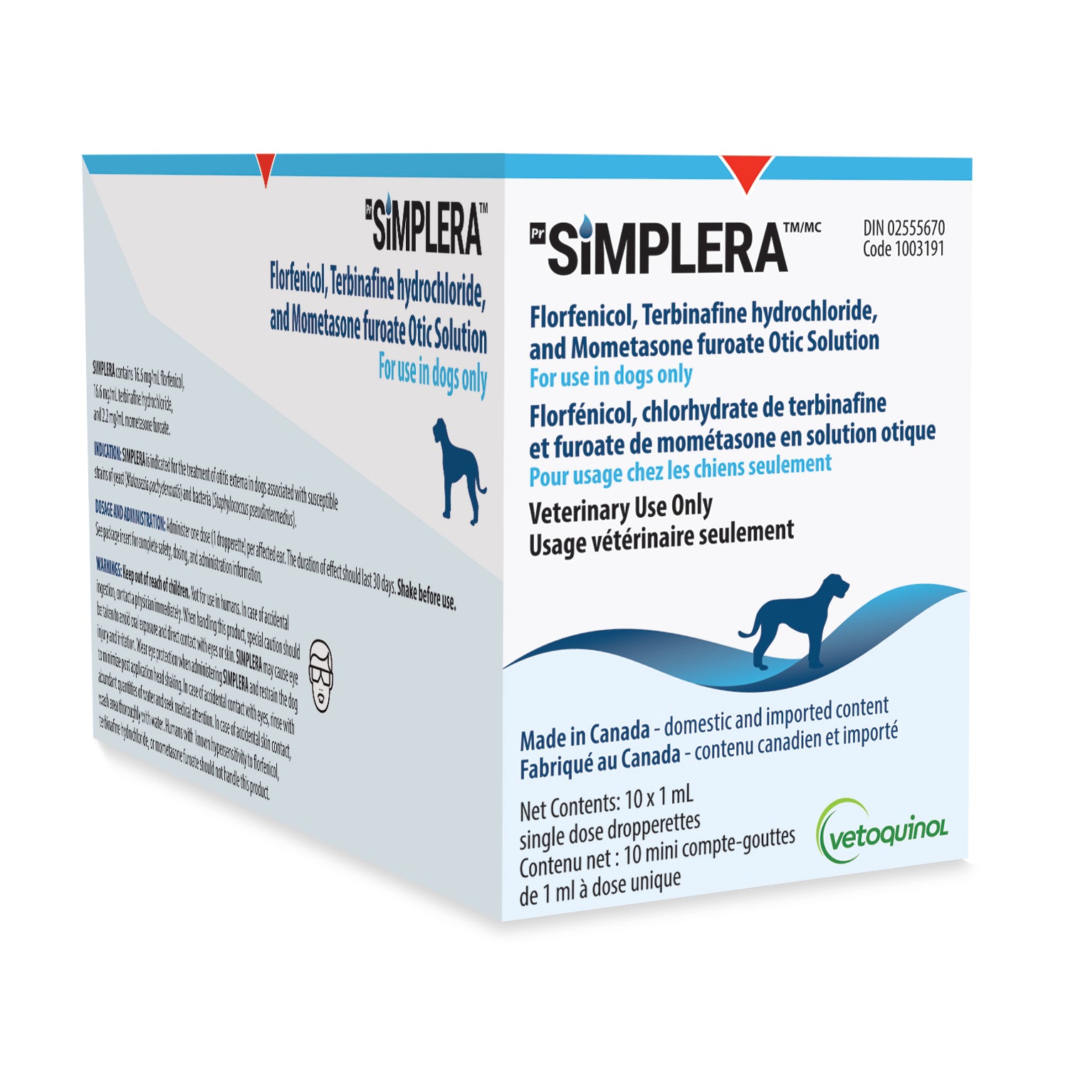 Simplera otic solution for dogs 16.6 mg/ml 10 x 1 ml