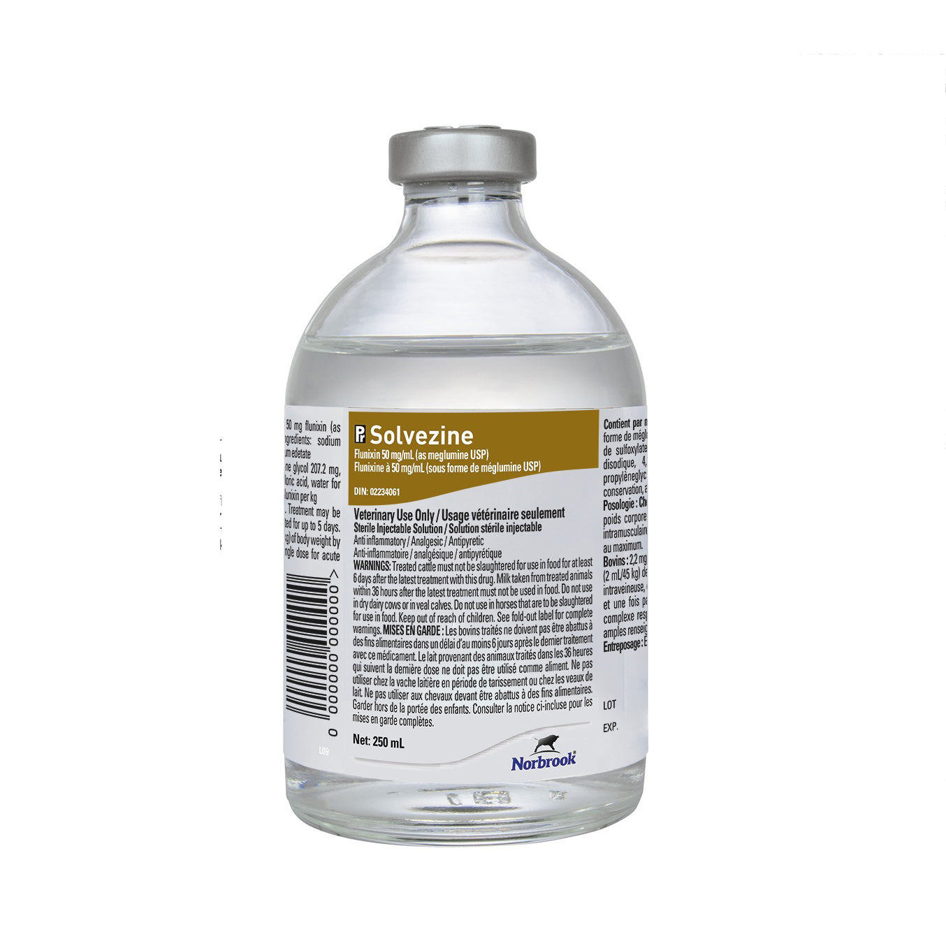Solvezine (flunixin) injection 50 mg/ml 250 ml