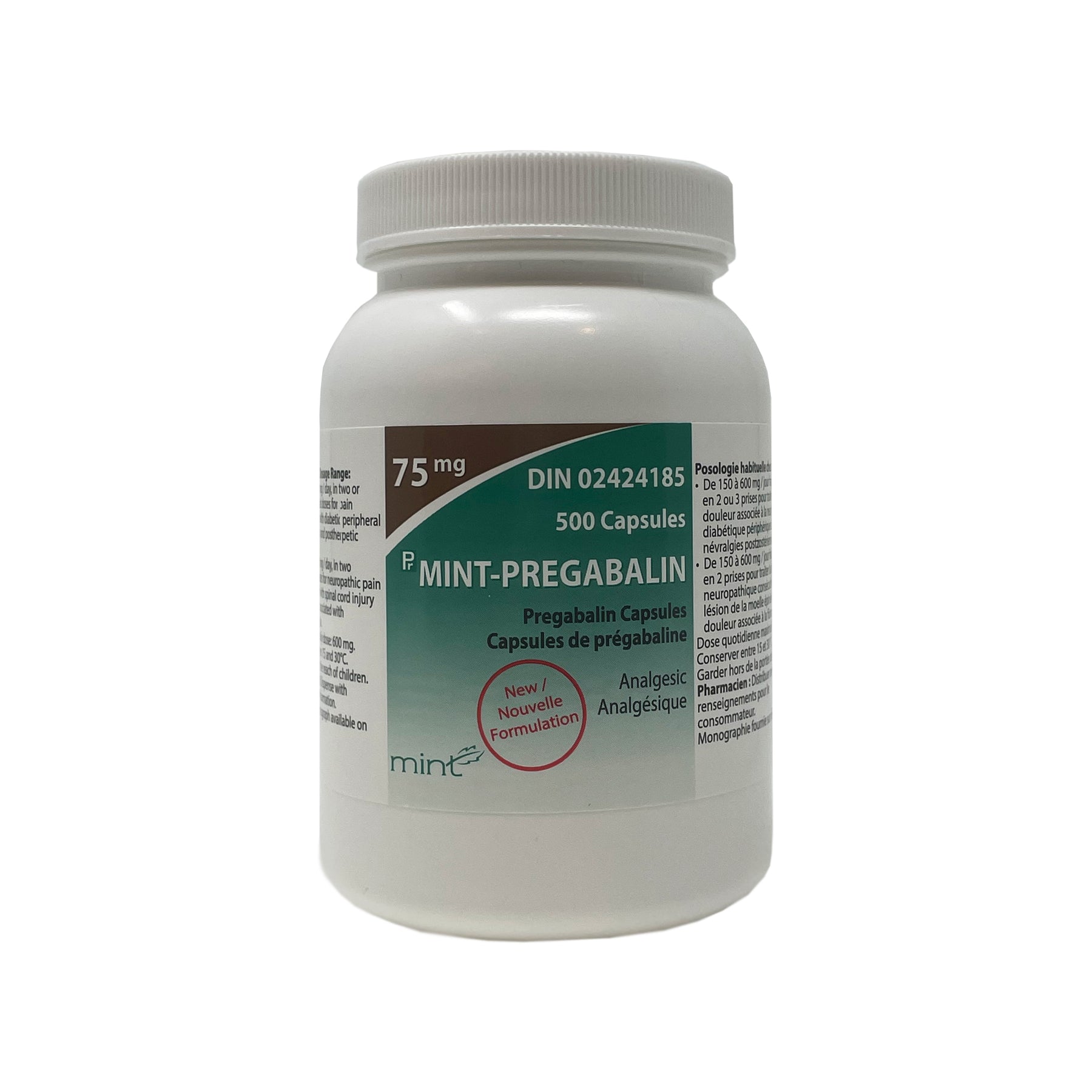 Mint-Pregabalin 75 mg 500 Gel Caps