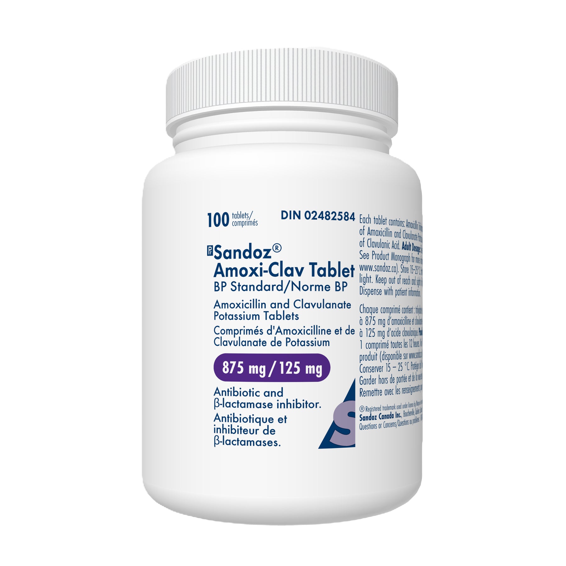 Amoxi-Clav tablet 875/125 mg 100 Tab