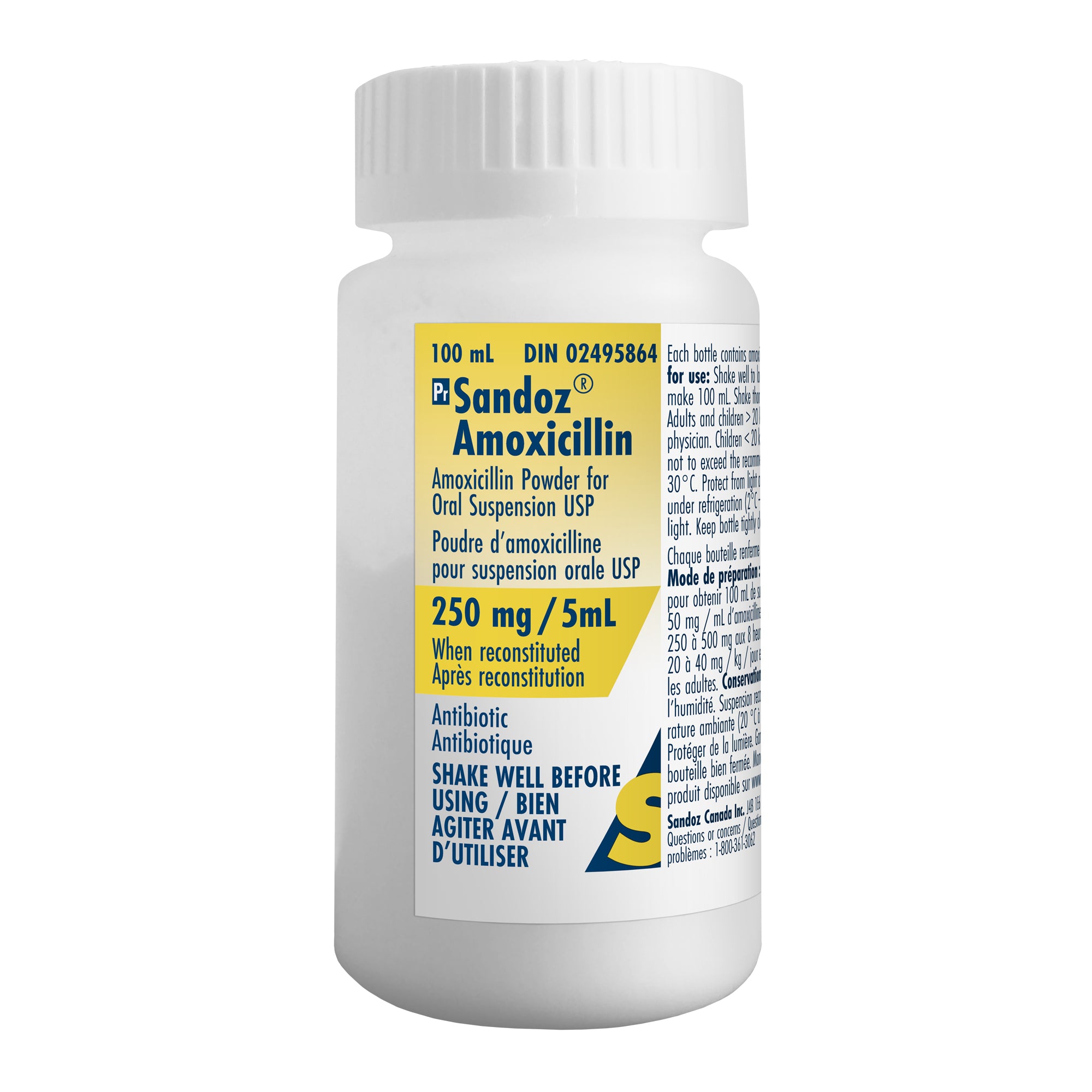 Amoxicillin powder for oral suspension 50 mg/ml 100 ml