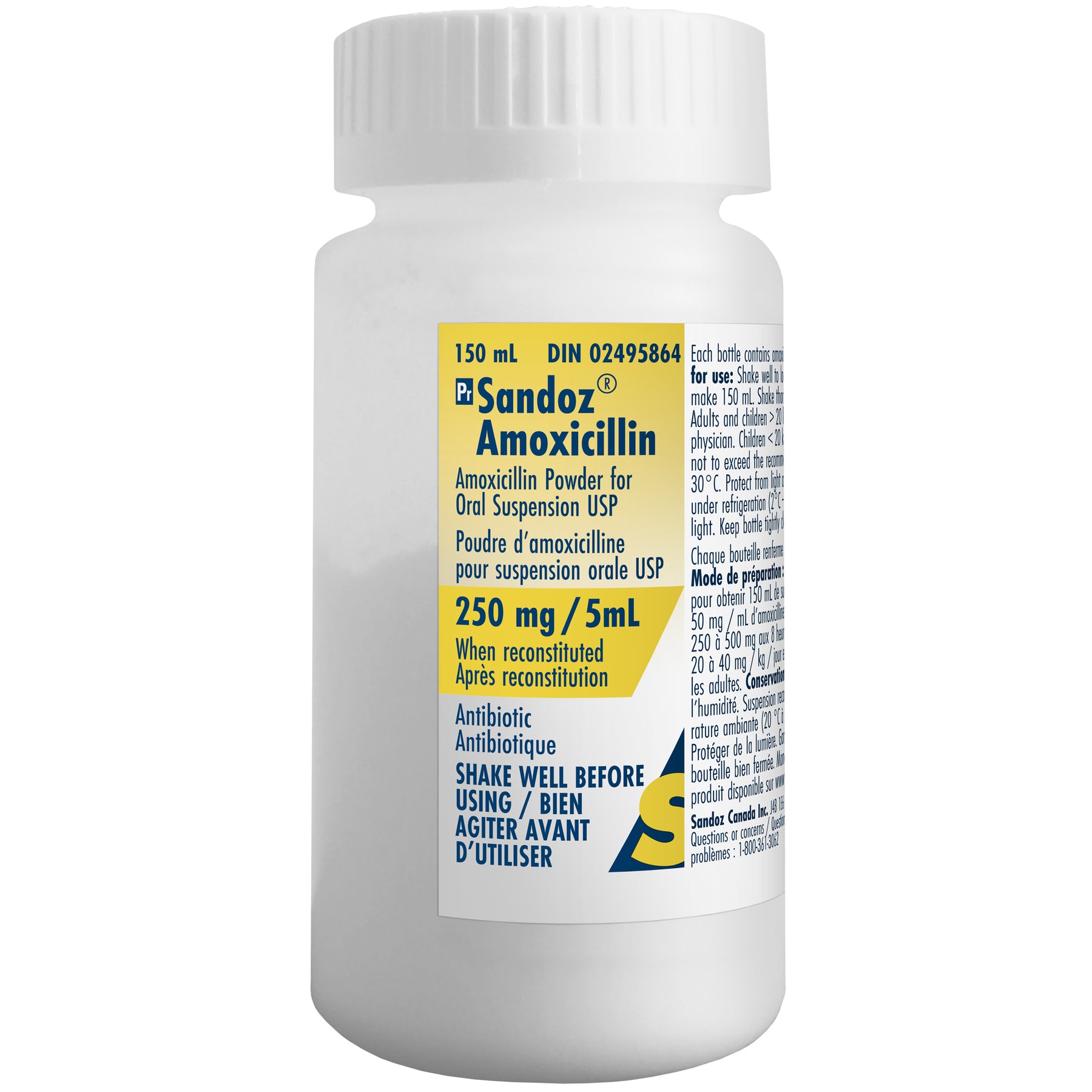 Amoxicillin powder for oral suspension 50 mg/ml 150 ml