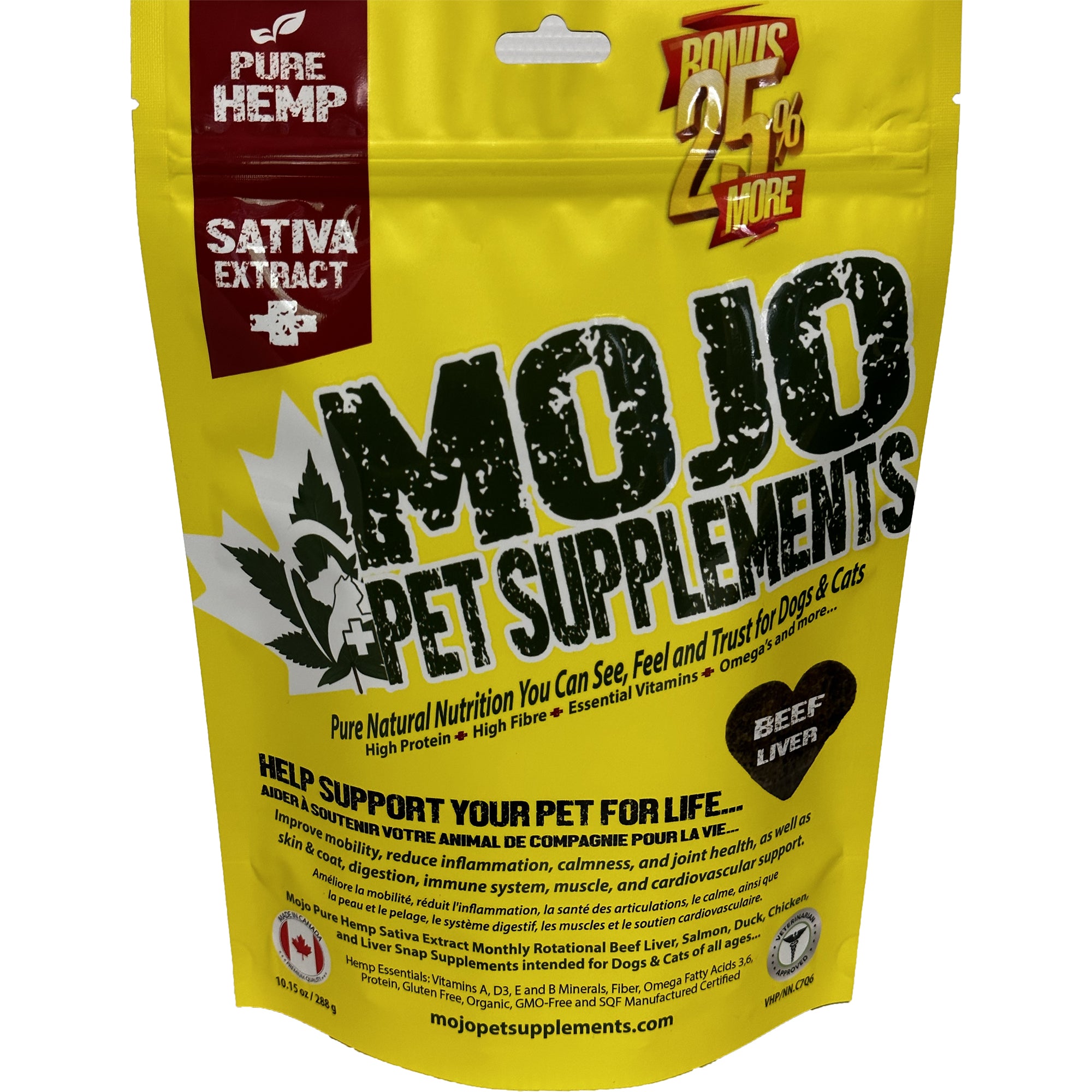 Hemp supplement for cats and dogs Beef liver 186 g