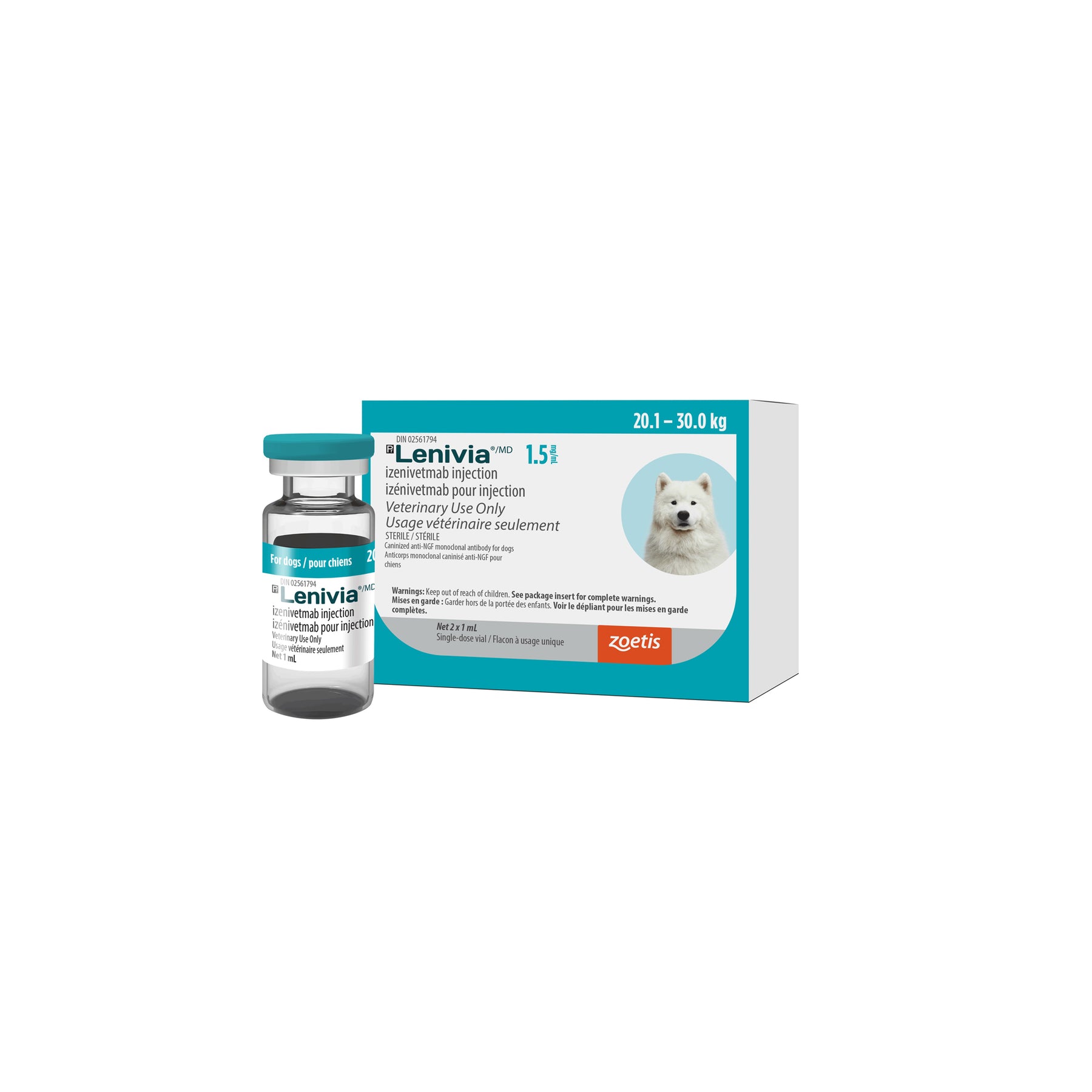 Lenivia injection for dogs 1.5 mg/ml 2 x 1 ml