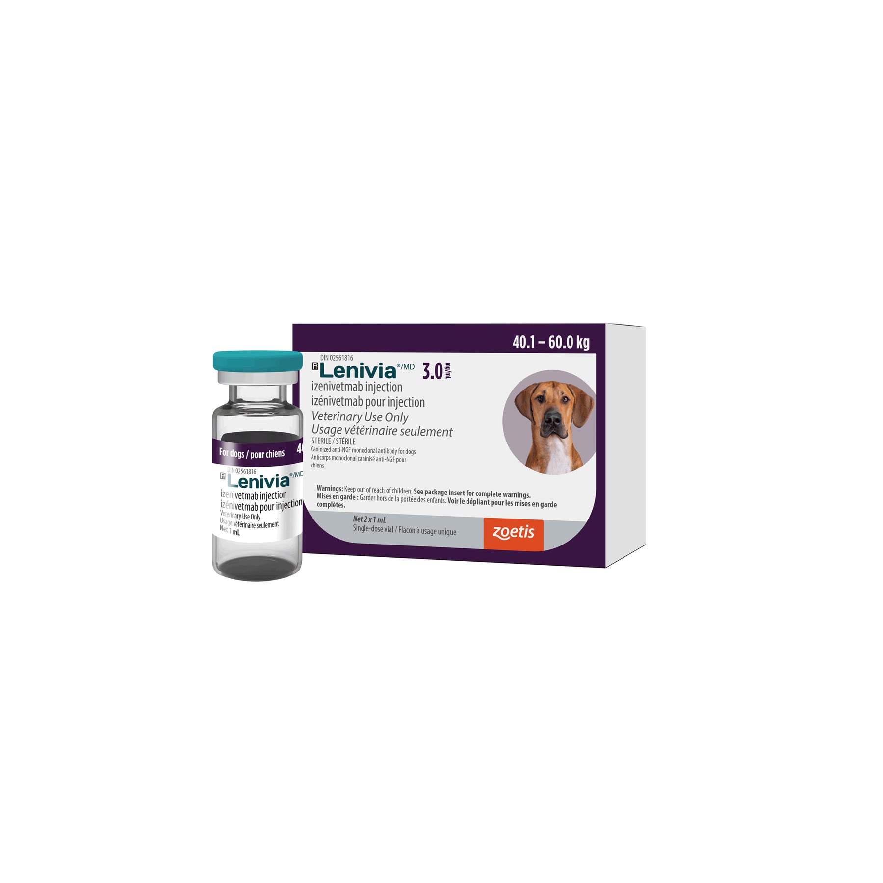 Lenivia injection for dogs 3 mg/ml 2 x 1 ml