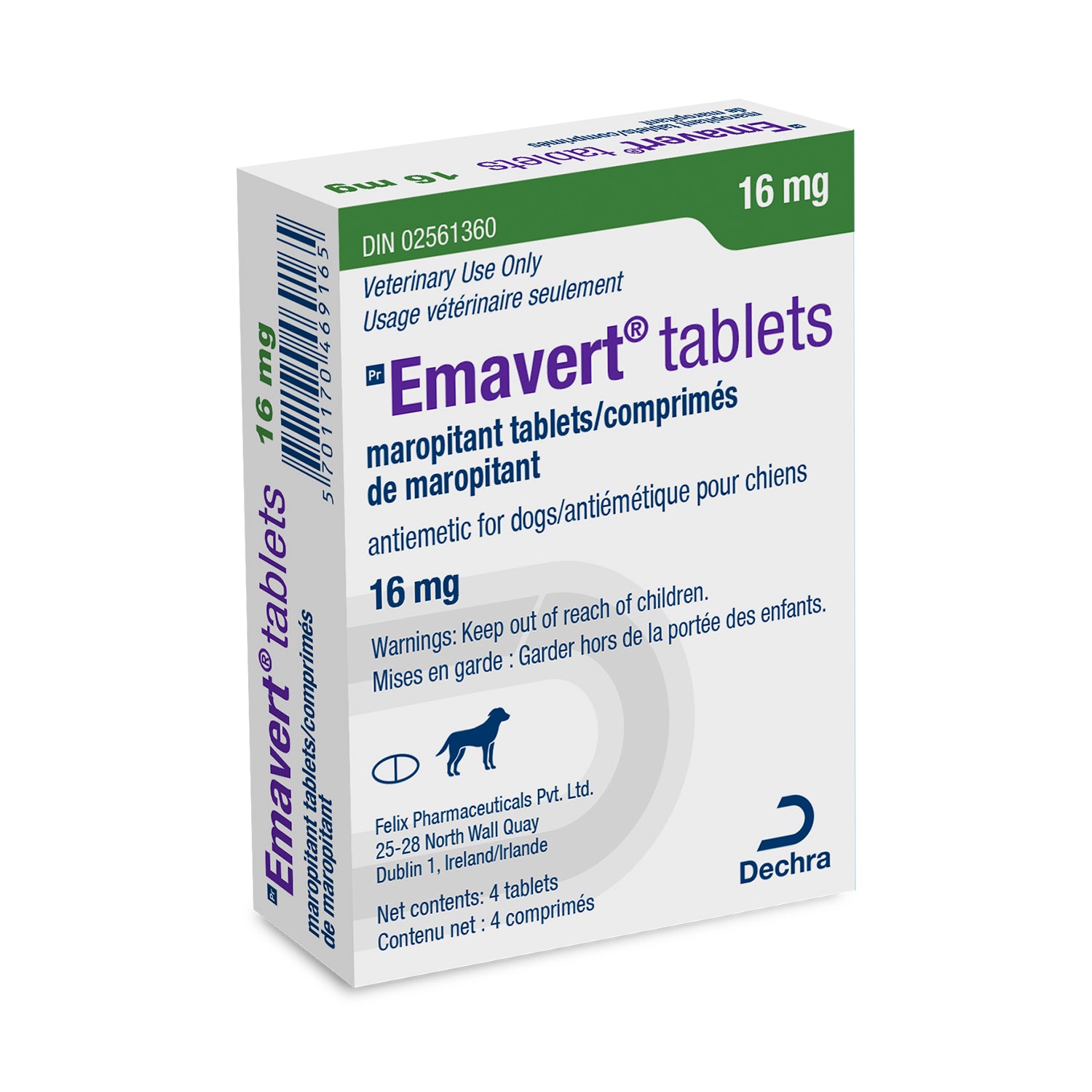 Emavert tablets for dogs 16 mg 4 Tab