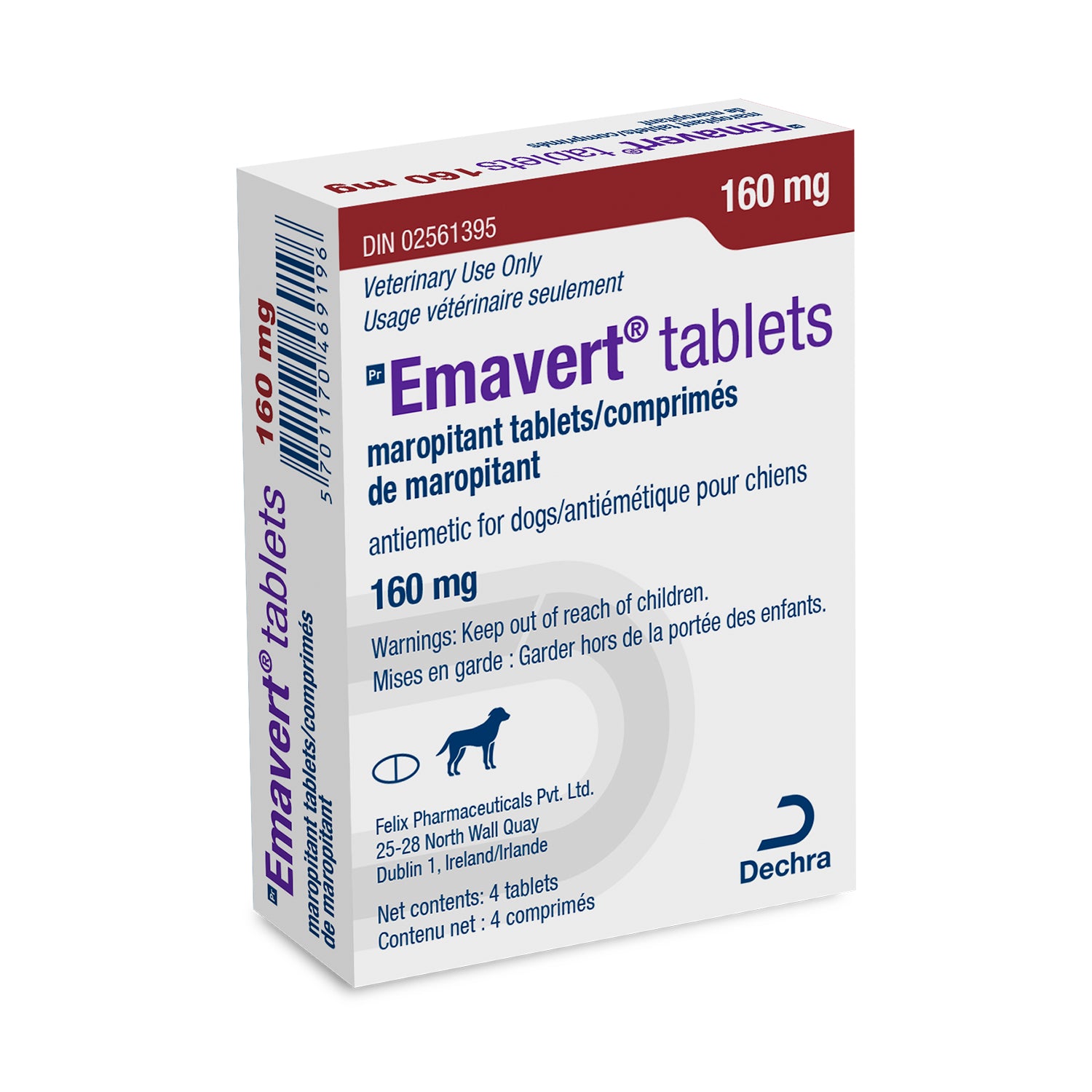 Emavert tablets for dogs 160 mg 4 Tab