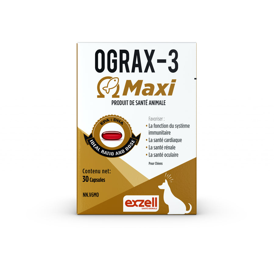 Ograx-3 Maxi for dogs 30 Cap 1560 mg