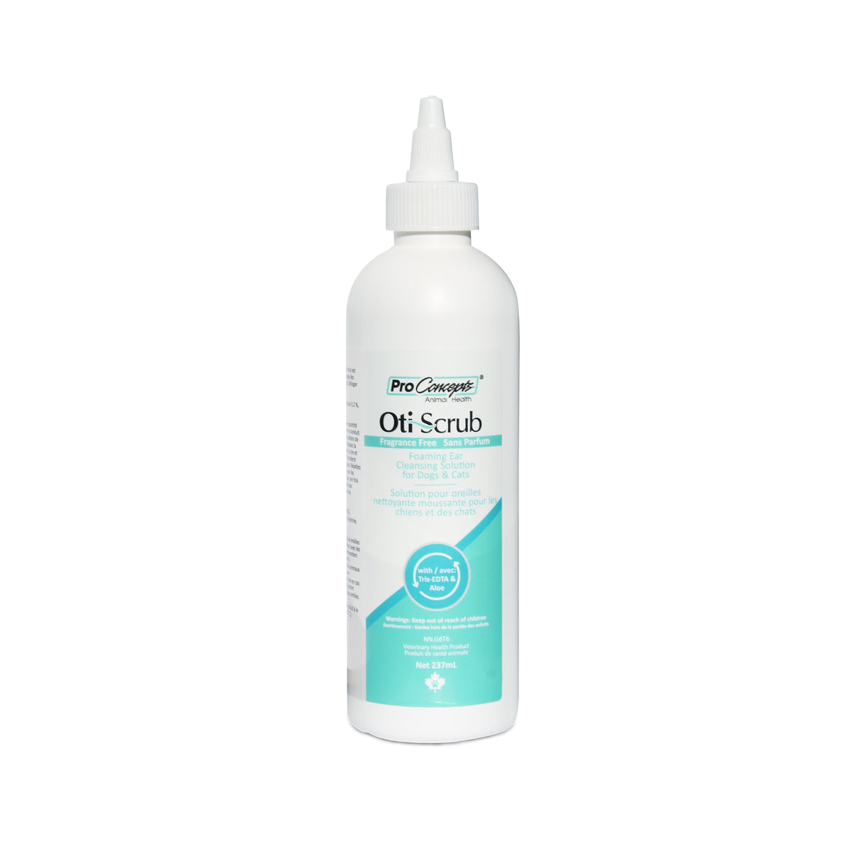 Oti-Scrub foaming ear cleaning solution fragrance-free for cats and dogs 0.2 /0.1 % 237 ml