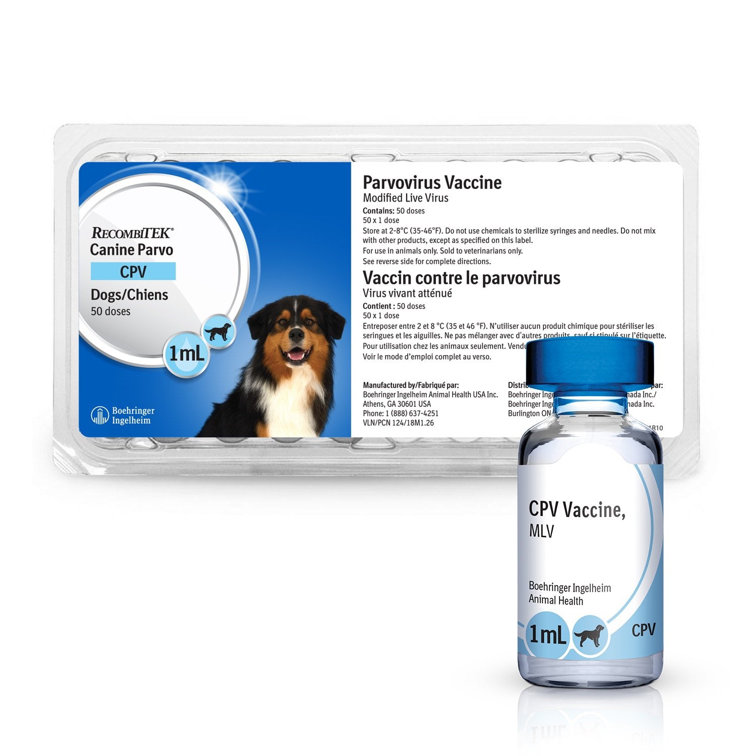 Recombitek Canine Parvo 1 ml/Dose 50 x 1 ml