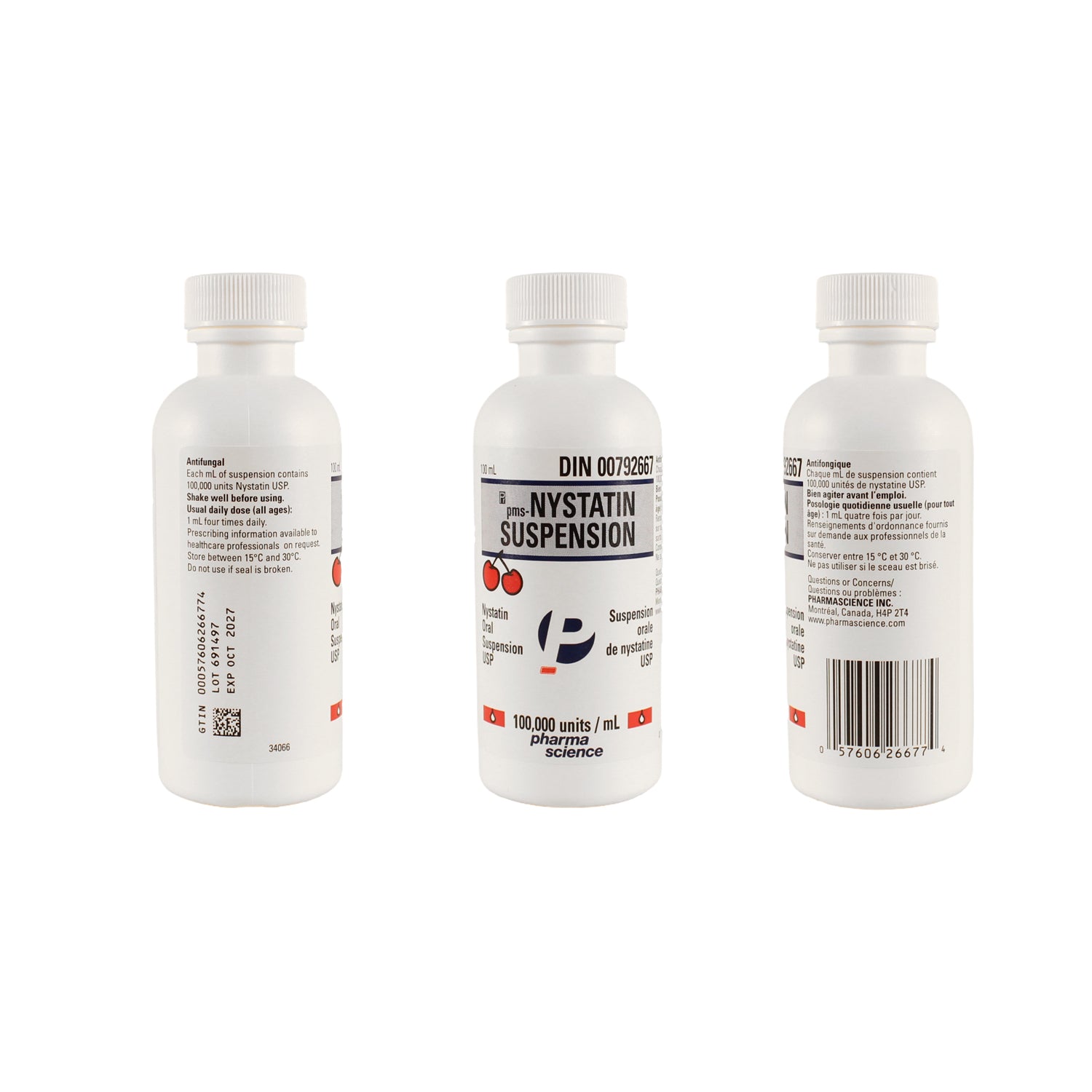 pms-Nystatin suspension 100000 Units/ml 100 ml