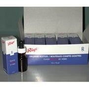 Amber glass dropper bottle with glass pipette 12 x 15 ml