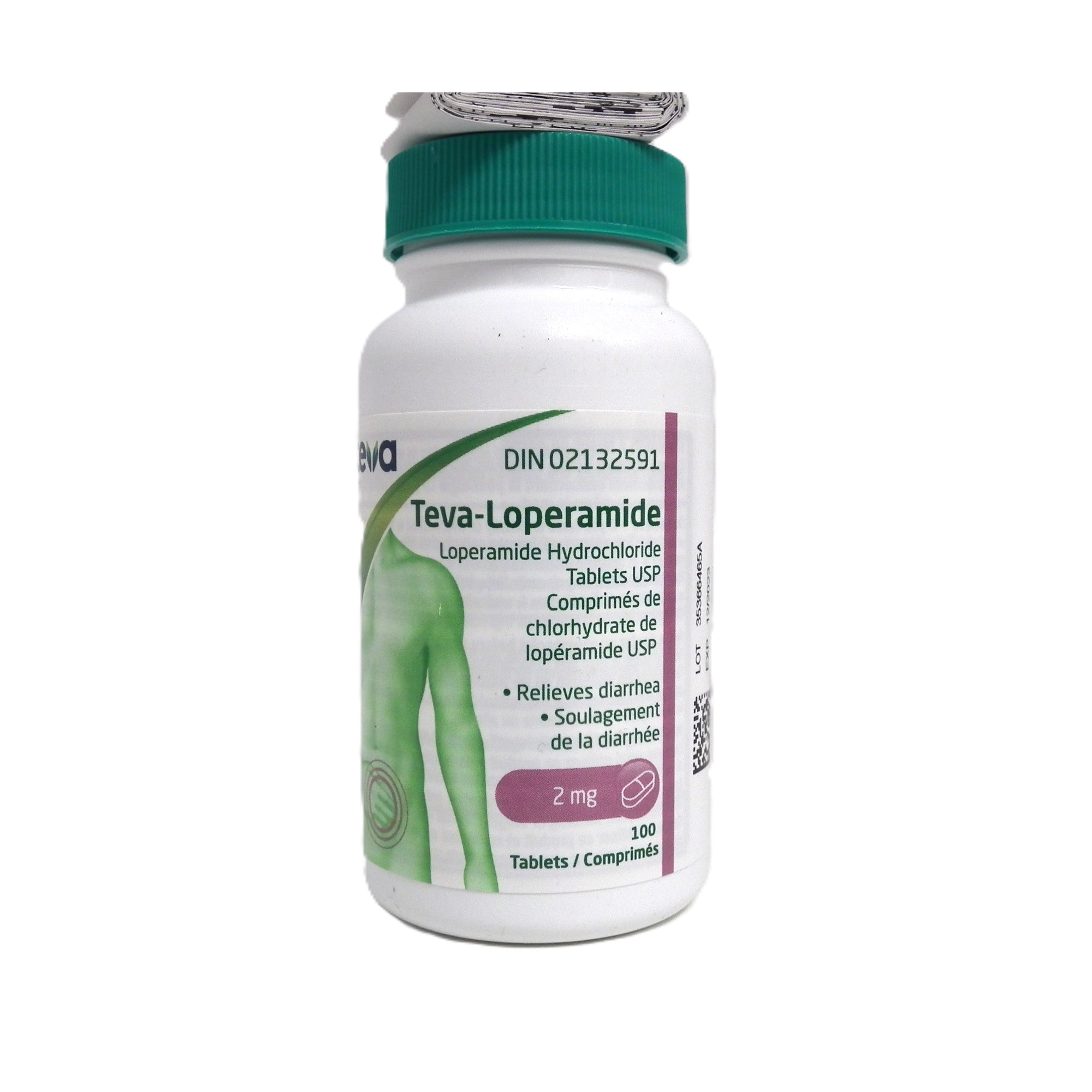 Teva-Loperamide 2 mg 100 Tab