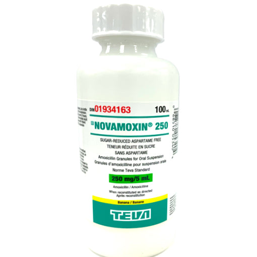 Amoxicillin suspension reduced in sugar (to reconstitute) 50 mg/ml 100 ml