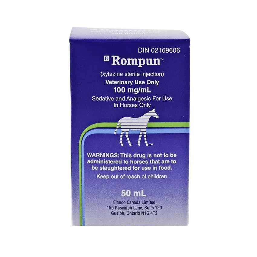 Rompun injectable for horses 100 mg/ml 50 ml