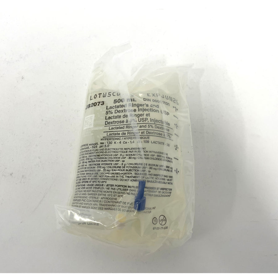 Lactated Ringer's and dextrose injection USP 500 ml 5 %