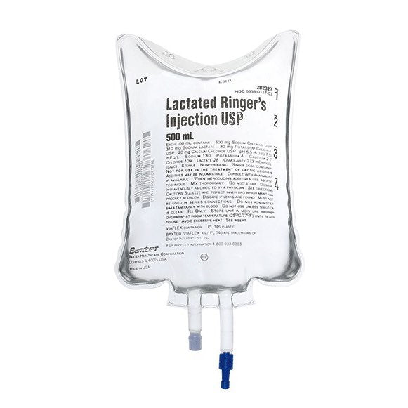 Lactated Ringer's Injection USP N/ A 500 ml