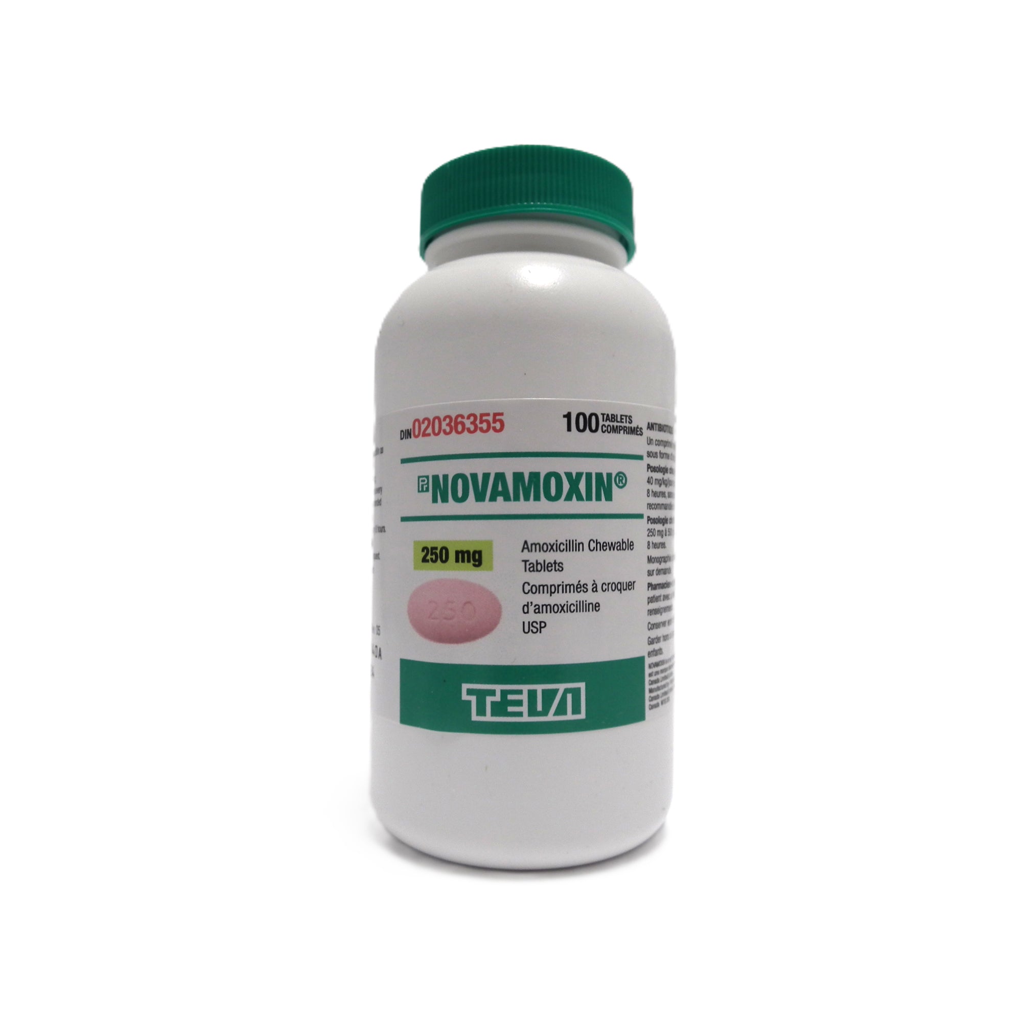 Amoxicillin Chewable 250 mg 100 Tab